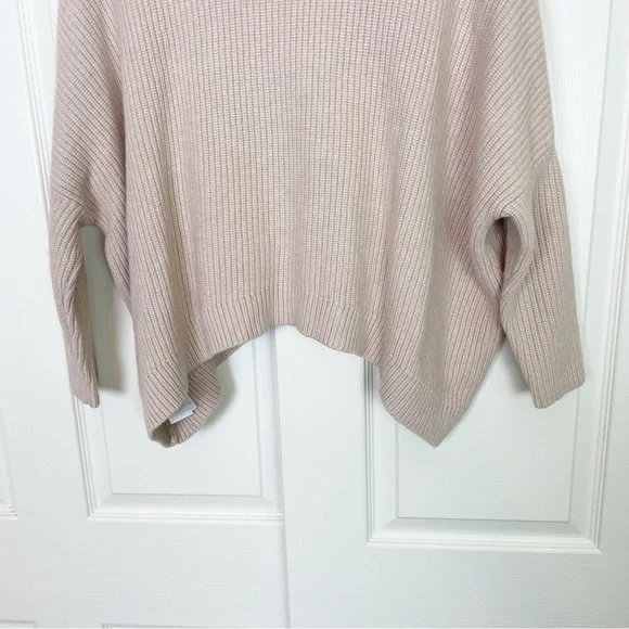 Ted Baker Gorgiey Chevron Stripe Mock Neck Sweater Blush Orange Wool Blend Sz M - Picture 8 of 10